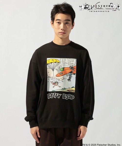 niko and...（ニコアンド）の「【Betty Boop(ベティ・ブープ)】CHARACTER PRINT SWEATSHIRT（スウェット・メンズ・オフホワイト/ブラック・MEDIUM/LARGE）」の14枚目の写真