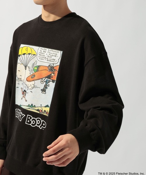 niko and...（ニコアンド）の「【Betty Boop(ベティ・ブープ)】CHARACTER PRINT SWEATSHIRT（スウェット・メンズ・オフホワイト/ブラック・MEDIUM/LARGE）」の20枚目の写真