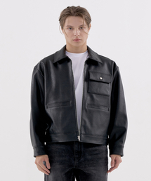 C CLOVER（シークローバー）の「ポケットポイントレザージャケット[ブラック]（ライダースジャケット）」