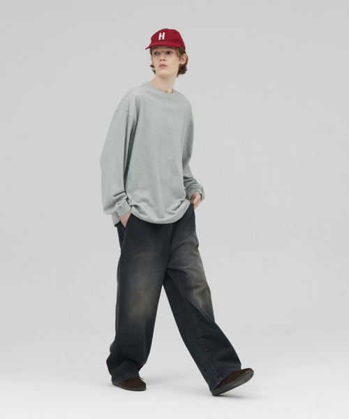 STENDS（ステンズ）の「[M~4XL] ヘビーロングスリーブTシャツ_メランジグレー（Tシャツ/カットソー・メンズ・その他・XXXX-LARGE/MEDIUM/LARGE/X-LARGE/XX-LARGE/XXX-LARGE）」の2枚目の写真
