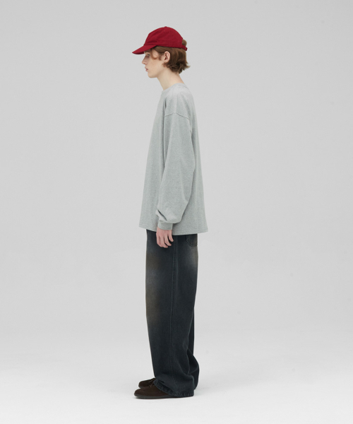 STENDS（ステンズ）の「[M~4XL] ヘビーロングスリーブTシャツ_メランジグレー（Tシャツ/カットソー・メンズ・その他・XXXX-LARGE/MEDIUM/LARGE/X-LARGE/XX-LARGE/XXX-LARGE）」の6枚目の写真