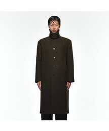 EERST（イアスト）の「Raw Edge Single Breasted Coat [Taupe Brown]（チェスターコート）」