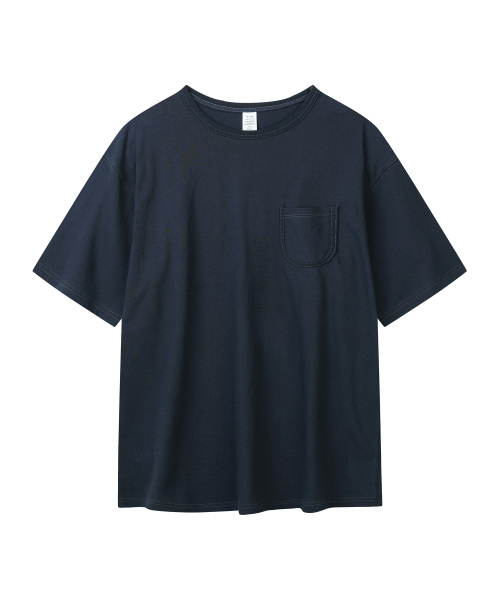YOUNEEDGARMENTS(ユーニーズガーメンツ)の「ラウンドポケット S/S Tシャツ (ネイビー)(Tシャツ/カットソー・メンズ・その他・40/42)」の1枚目の写真