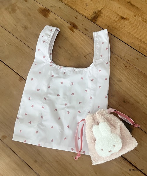 Miffy（ ミッフィー）の「miffy 巾着付き総柄エコバッグ（エコバッグ/サブバッグ・レディース・ピンク/オフホワイト/アイボリー・FREE）」の3枚目の写真