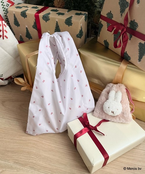 Miffy（ ミッフィー）の「miffy 巾着付き総柄エコバッグ（エコバッグ/サブバッグ・レディース・ピンク/オフホワイト/アイボリー・FREE）」の9枚目の写真