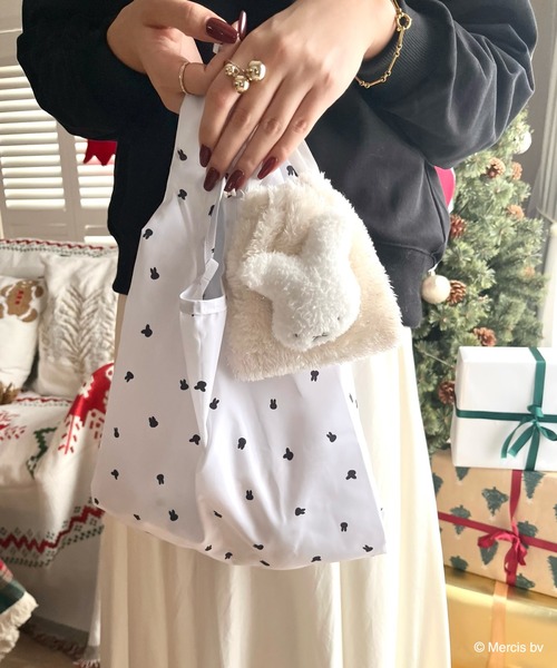 Miffy（ ミッフィー）の「miffy 巾着付き総柄エコバッグ（エコバッグ/サブバッグ・レディース・ピンク/オフホワイト/アイボリー・FREE）」の14枚目の写真