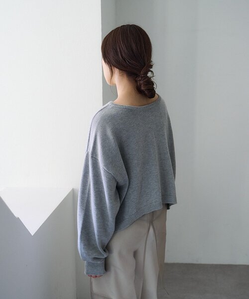 SHENERY(シーナリー)の「2WAYラウンドショートPO(ニット/セーター・レディース・ピンク/オフホワイト/グレー・FREE)」の13枚目の写真