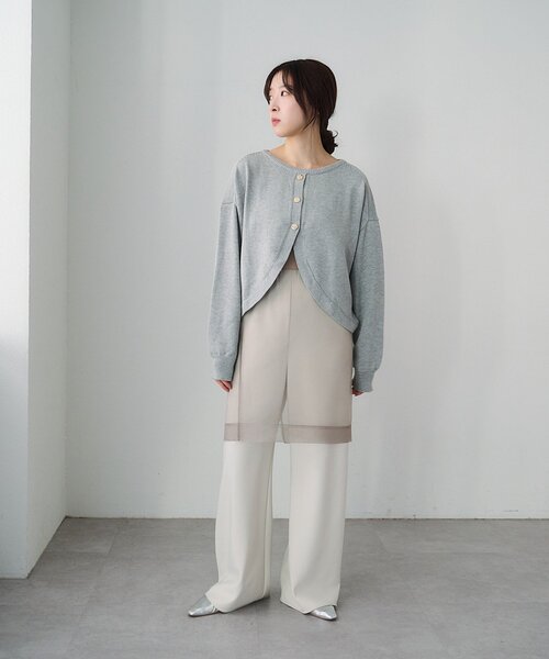 SHENERY(シーナリー)の「2WAYラウンドショートPO(ニット/セーター・レディース・ピンク/オフホワイト/グレー・FREE)」の14枚目の写真