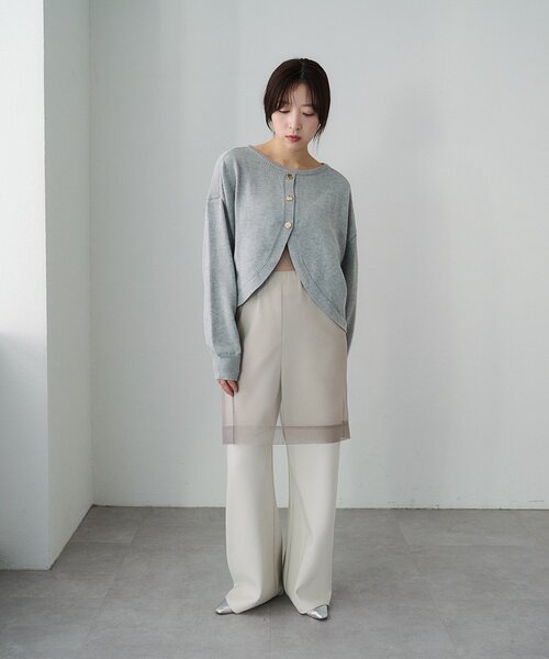 SHENERY(シーナリー)の「2WAYラウンドショートPO(ニット/セーター・レディース・ピンク/オフホワイト/グレー・FREE)」の15枚目の写真