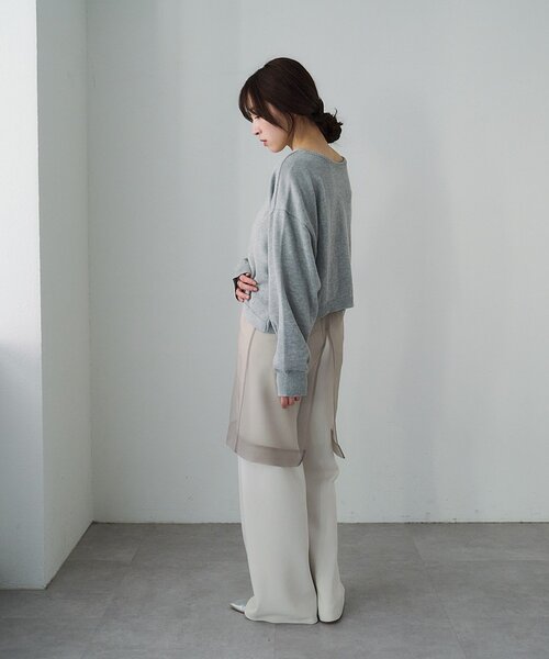 SHENERY(シーナリー)の「2WAYラウンドショートPO(ニット/セーター・レディース・ピンク/オフホワイト/グレー・FREE)」の16枚目の写真