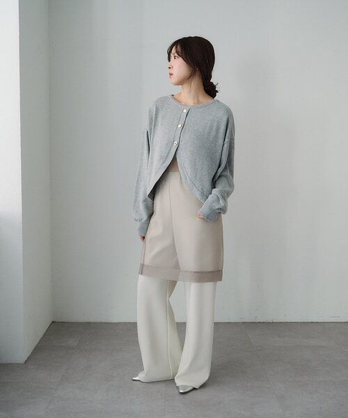 SHENERY(シーナリー)の「2WAYラウンドショートPO(ニット/セーター・レディース・ピンク/オフホワイト/グレー・FREE)」の17枚目の写真