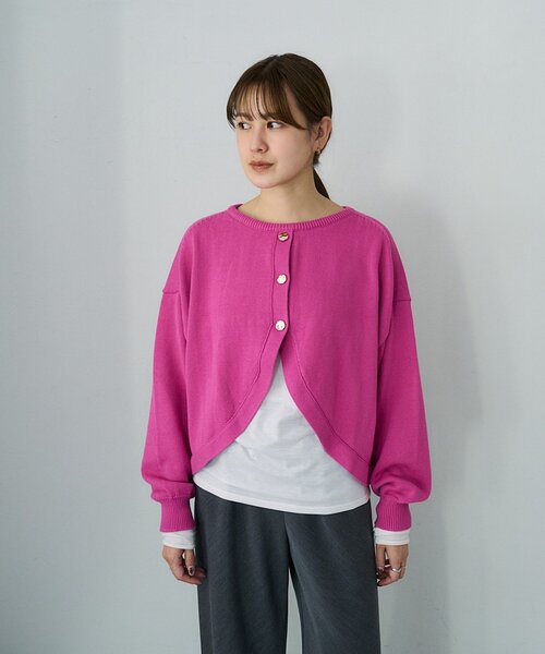 SHENERY(シーナリー)の「2WAYラウンドショートPO(ニット/セーター・レディース・ピンク/オフホワイト/グレー・FREE)」の20枚目の写真