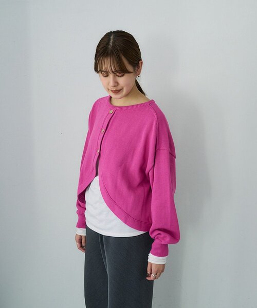 SHENERY(シーナリー)の「2WAYラウンドショートPO(ニット/セーター・レディース・ピンク/オフホワイト/グレー・FREE)」の21枚目の写真