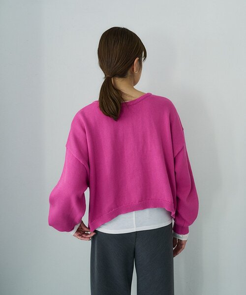 SHENERY(シーナリー)の「2WAYラウンドショートPO(ニット/セーター・レディース・ピンク/オフホワイト/グレー・FREE)」の22枚目の写真