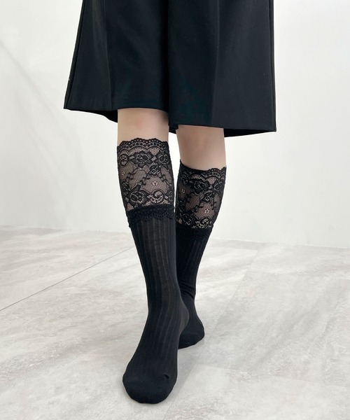 Futier land（フューティアランド）の「レースレイヤードソックス（ソックス/靴下・レディース・ホワイト/グレー/ブラック・FREE）」の19枚目の写真