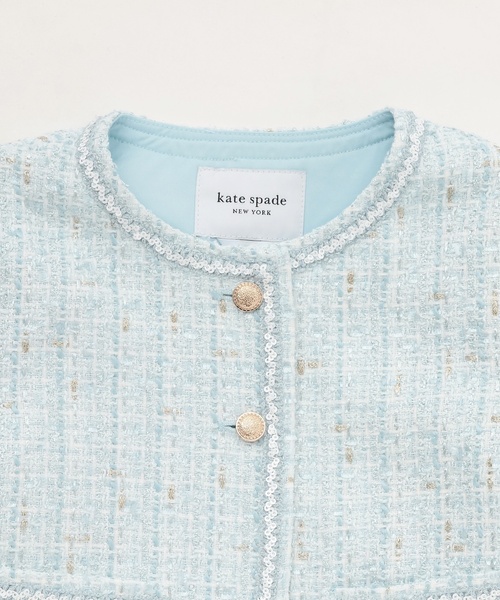 ミックスツイードラウンドジャケット（スーツジャケット）｜kate spade