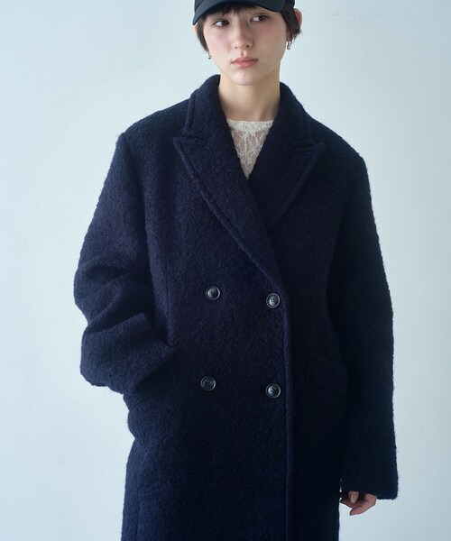 CODE A（コードエー）の「M long coat（チェスターコート・レディース・ネイビー/ライトイエロー系・00）」の15枚目の写真