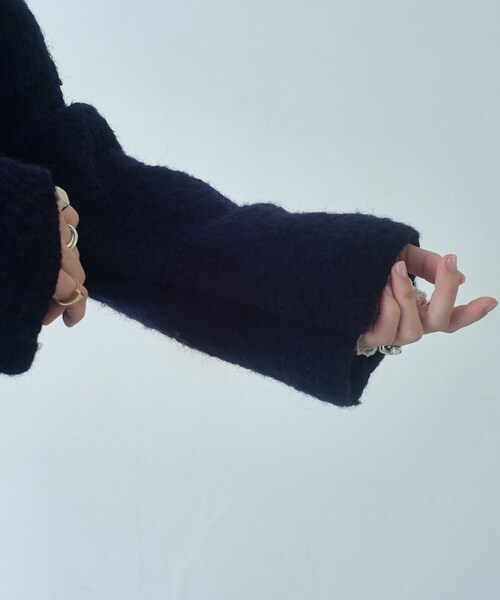 CODE A（コードエー）の「M long coat（チェスターコート・レディース・ネイビー/ライトイエロー系・00）」の6枚目の写真