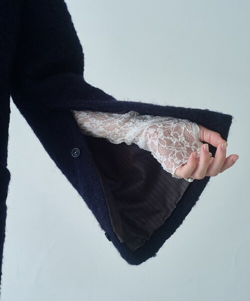 CODE A（コードエー）の「M long coat（チェスターコート・レディース・ネイビー/ライトイエロー系・00）」の8枚目の写真