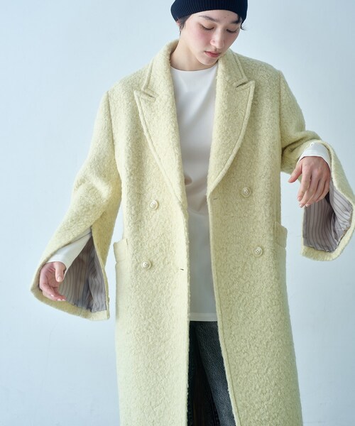 CODE A（コードエー）の「M long coat（チェスターコート・レディース・ネイビー/ライトイエロー系・00）」の10枚目の写真