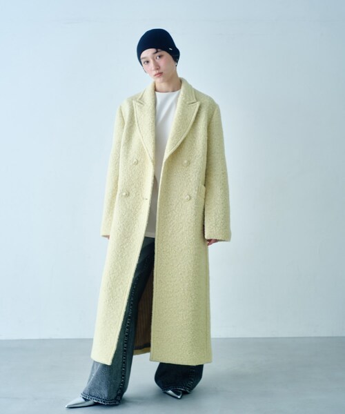 CODE A（コードエー）の「M long coat（チェスターコート・レディース・ネイビー/ライトイエロー系・00）」の11枚目の写真