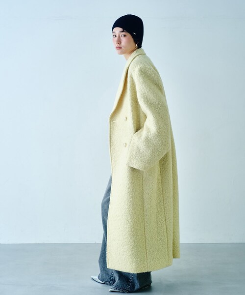 CODE A（コードエー）の「M long coat（チェスターコート・レディース・ネイビー/ライトイエロー系・00）」の12枚目の写真