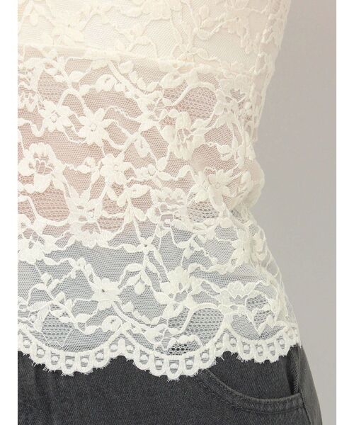 CALNAMUR（カルナムール）の「ピーチレースパットイントップス（Tシャツ/カットソー・レディース・ブラック/オフホワイト/イエロー・FREE）」の19枚目の写真