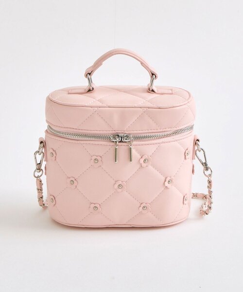 OLIVE des OLIVE（オリーブデオリーブ）の「フラワーバニティーバッグ（ハンドバッグ・レディース・イエロー/ピンク/オフホワイト/ブラック/サックスブルー・FREE）」の15枚目の写真