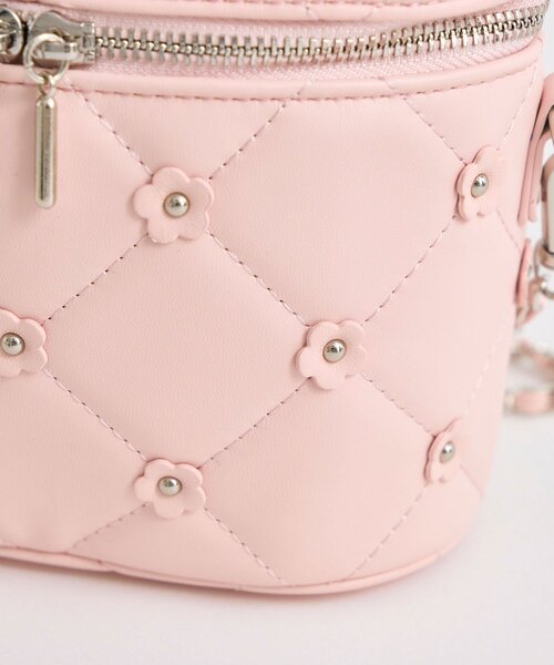 OLIVE des OLIVE（オリーブデオリーブ）の「フラワーバニティーバッグ（ハンドバッグ・レディース・イエロー/ピンク/オフホワイト/ブラック/サックスブルー・FREE）」の21枚目の写真