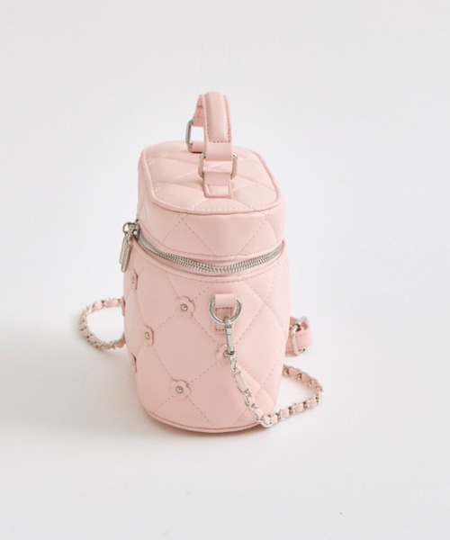 OLIVE des OLIVE（オリーブデオリーブ）の「フラワーバニティーバッグ（ハンドバッグ・レディース・イエロー/ピンク/オフホワイト/ブラック/サックスブルー・FREE）」の12枚目の写真