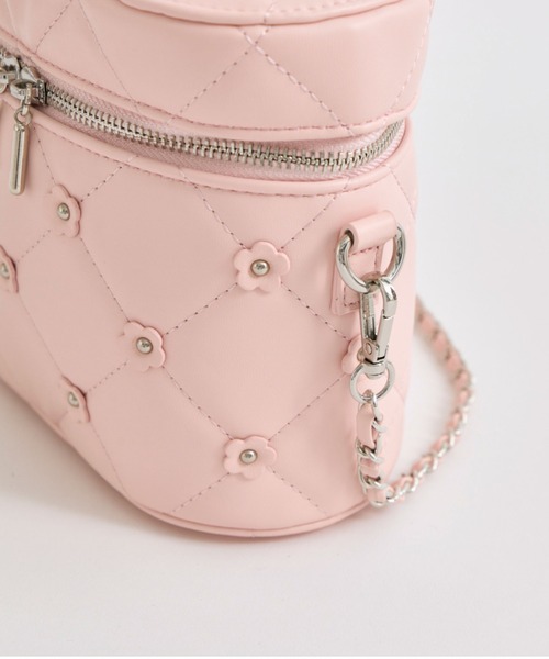 OLIVE des OLIVE（オリーブデオリーブ）の「フラワーバニティーバッグ（ハンドバッグ・レディース・イエロー/ピンク/オフホワイト/ブラック/サックスブルー・FREE）」の8枚目の写真