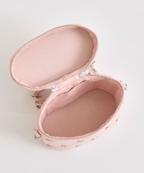 OLIVE des OLIVE（オリーブデオリーブ）の「フラワーバニティーバッグ（ハンドバッグ・レディース・イエロー/ピンク/オフホワイト/ブラック/サックスブルー・FREE）」の10枚目の写真