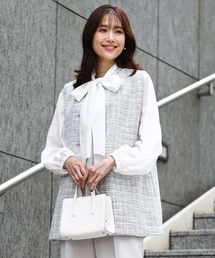 MK MICHEL KLEIN（エムケーミッシェルクラン）の「ツイードジレ/洗える（その他アウター）」