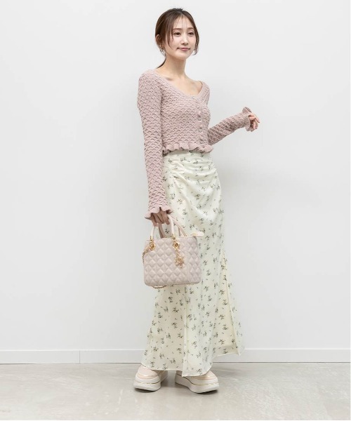 RANDA（ランダ）の「モノグラム×キルティング プラットフォームスニーカー（スニーカー・レディース・ベージュ/アイボリー/グレー・M/L/S/LL）」の9枚目の写真
