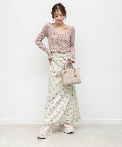 RANDA（ランダ）の「モノグラム×キルティング プラットフォームスニーカー（スニーカー・レディース・ベージュ/アイボリー/グレー・M/L/S/LL）」の10枚目の写真