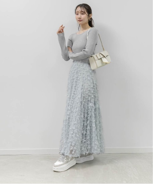 RANDA（ランダ）の「モノグラム×キルティング プラットフォームスニーカー（スニーカー・レディース・ベージュ/アイボリー/グレー・M/L/S/LL）」の18枚目の写真