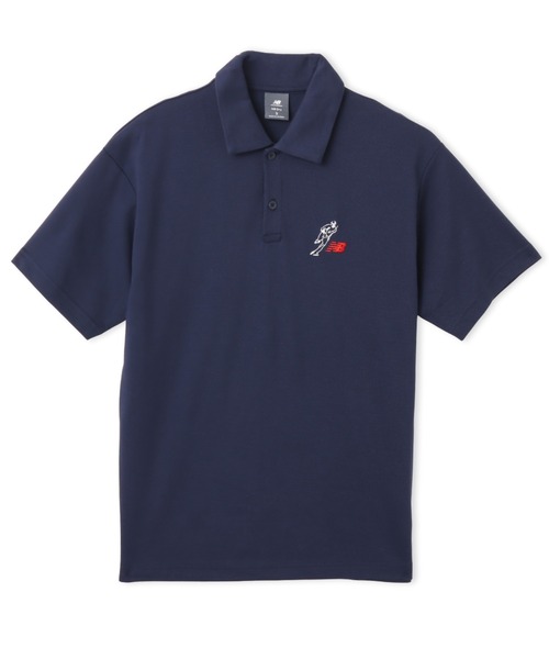 NEW BALANCE(ニューバランス)の「New Balance Shohei Always On Logo SS Polo / ニューバランス オオタニ ショウヘイ オールウェイズオンロゴショートスリーブ ポロ(ポロシャツ・メンズ・グレー/ブラック/ネイビー・M/L/XL)」の3枚目の写真