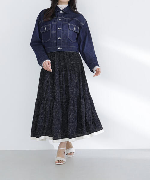 NATURAL BEAUTY BASIC（ナチュラルビューティーベーシック）の「◇ドットバイカラーフレアスカート（スカート・レディース・ホワイト系その他/ブラック系その他・P/S/MEDIUM）」の5枚目の写真