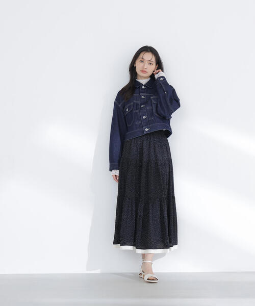 NATURAL BEAUTY BASIC（ナチュラルビューティーベーシック）の「◇ドットバイカラーフレアスカート（スカート・レディース・ホワイト系その他/ブラック系その他・P/S/MEDIUM）」の6枚目の写真