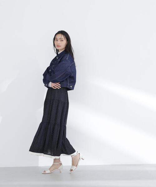 NATURAL BEAUTY BASIC（ナチュラルビューティーベーシック）の「◇ドットバイカラーフレアスカート（スカート・レディース・ホワイト系その他/ブラック系その他・P/S/MEDIUM）」の7枚目の写真