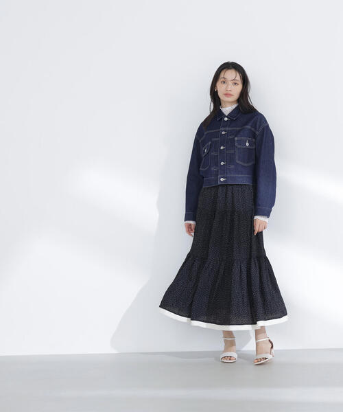 NATURAL BEAUTY BASIC（ナチュラルビューティーベーシック）の「◇ドットバイカラーフレアスカート（スカート・レディース・ホワイト系その他/ブラック系その他・P/S/MEDIUM）」の8枚目の写真