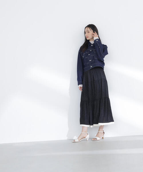 NATURAL BEAUTY BASIC（ナチュラルビューティーベーシック）の「◇ドットバイカラーフレアスカート（スカート・レディース・ホワイト系その他/ブラック系その他・P/S/MEDIUM）」の9枚目の写真