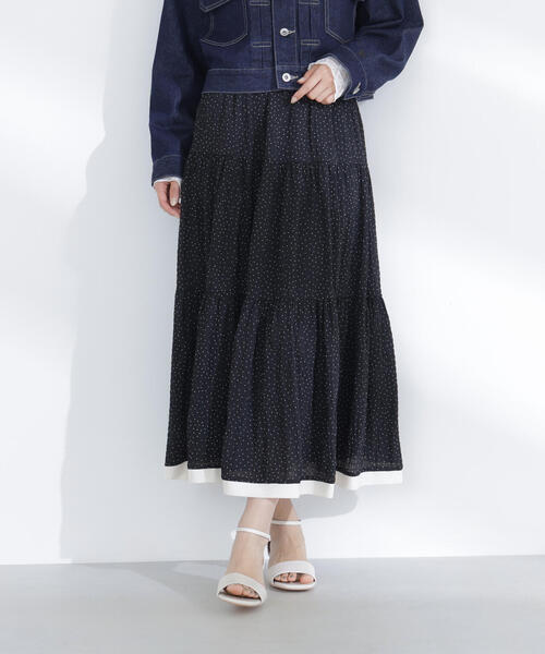 NATURAL BEAUTY BASIC（ナチュラルビューティーベーシック）の「◇ドットバイカラーフレアスカート（スカート・レディース・ホワイト系その他/ブラック系その他・P/S/MEDIUM）」の10枚目の写真