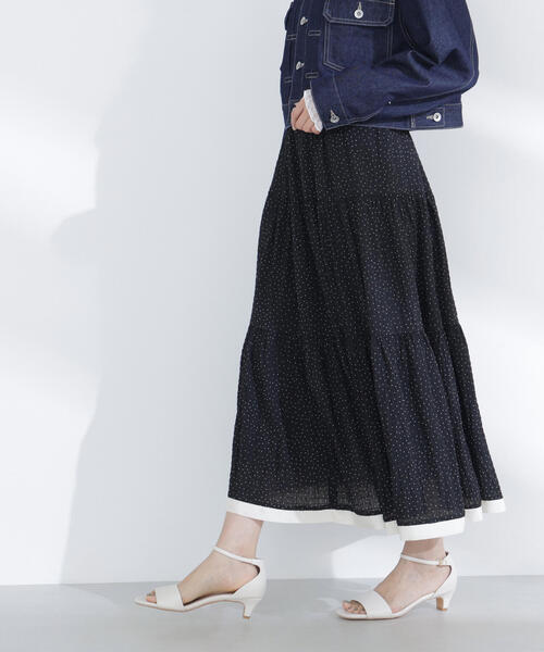 NATURAL BEAUTY BASIC（ナチュラルビューティーベーシック）の「◇ドットバイカラーフレアスカート（スカート・レディース・ホワイト系その他/ブラック系その他・P/S/MEDIUM）」の11枚目の写真
