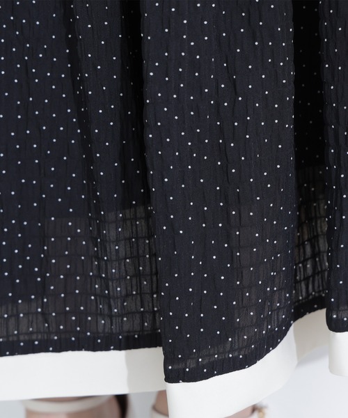NATURAL BEAUTY BASIC（ナチュラルビューティーベーシック）の「◇ドットバイカラーフレアスカート（スカート・レディース・ホワイト系その他/ブラック系その他・P/S/MEDIUM）」の3枚目の写真