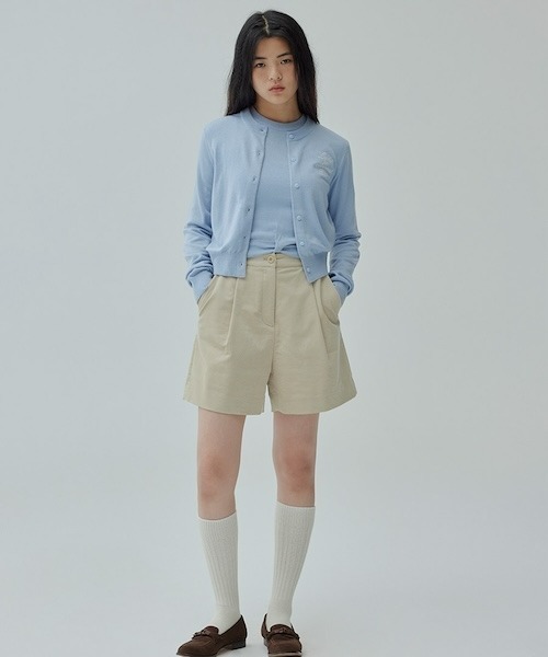 COVERNAT(カバーナット)の「WOMEN'S BASIC ROUND WOOL KNIT CARDIGAN(カーディガン/ボレロ・レディース・ライトブルー/アイボリー/ブラウン・MEDIUM/SMALL)」の8枚目の写真