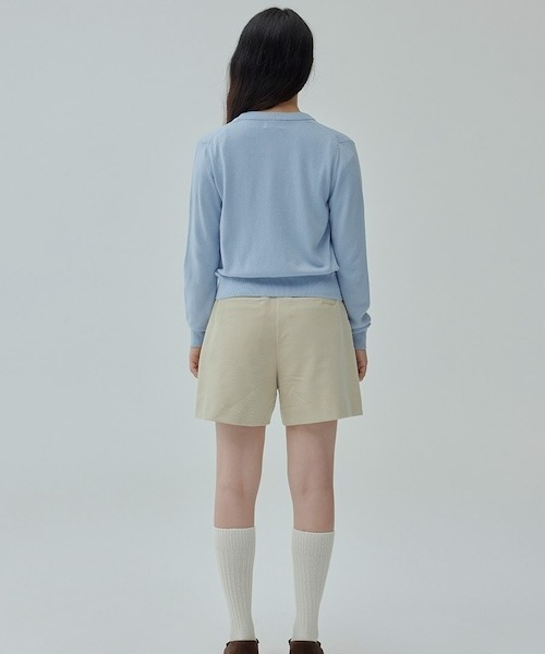 COVERNAT(カバーナット)の「WOMEN'S BASIC ROUND WOOL KNIT CARDIGAN(カーディガン/ボレロ・レディース・ライトブルー/アイボリー/ブラウン・MEDIUM/SMALL)」の9枚目の写真