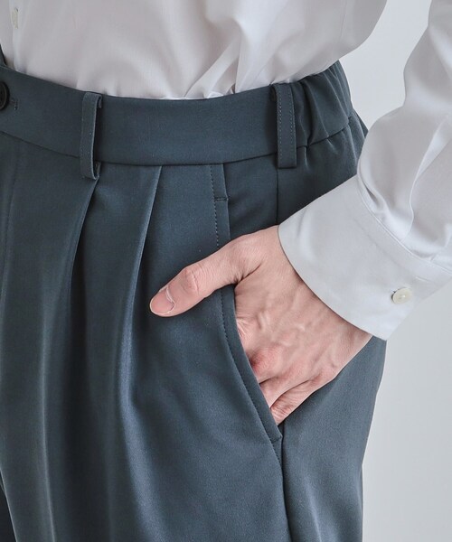 tk.TAKEO KIKUCHI(ティーケータケオキクチ)の「【セットアップ対応】360度ストレッチ ワイドテーパードパンツ(その他パンツ・メンズ・ブルー/ライトグレー/ブラック・01/02/03/04)」の22枚目の写真