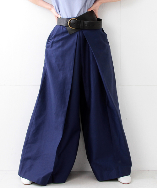 Ray BEAMS（レイビームス）の「◇RBS / BOX タック ワイドパンツ（その他パンツ・レディース・ブラウン系その他/ブルー系その他・0/1）」の12枚目の写真