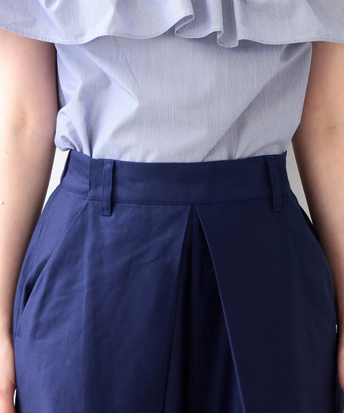 Ray BEAMS（レイビームス）の「◇RBS / BOX タック ワイドパンツ（その他パンツ・レディース・ブラウン系その他/ブルー系その他・0/1）」の15枚目の写真